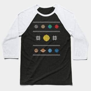 Solar System Christmas Baseball T-Shirt